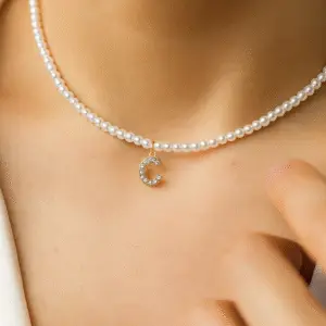 The Initial Pearl Necklace